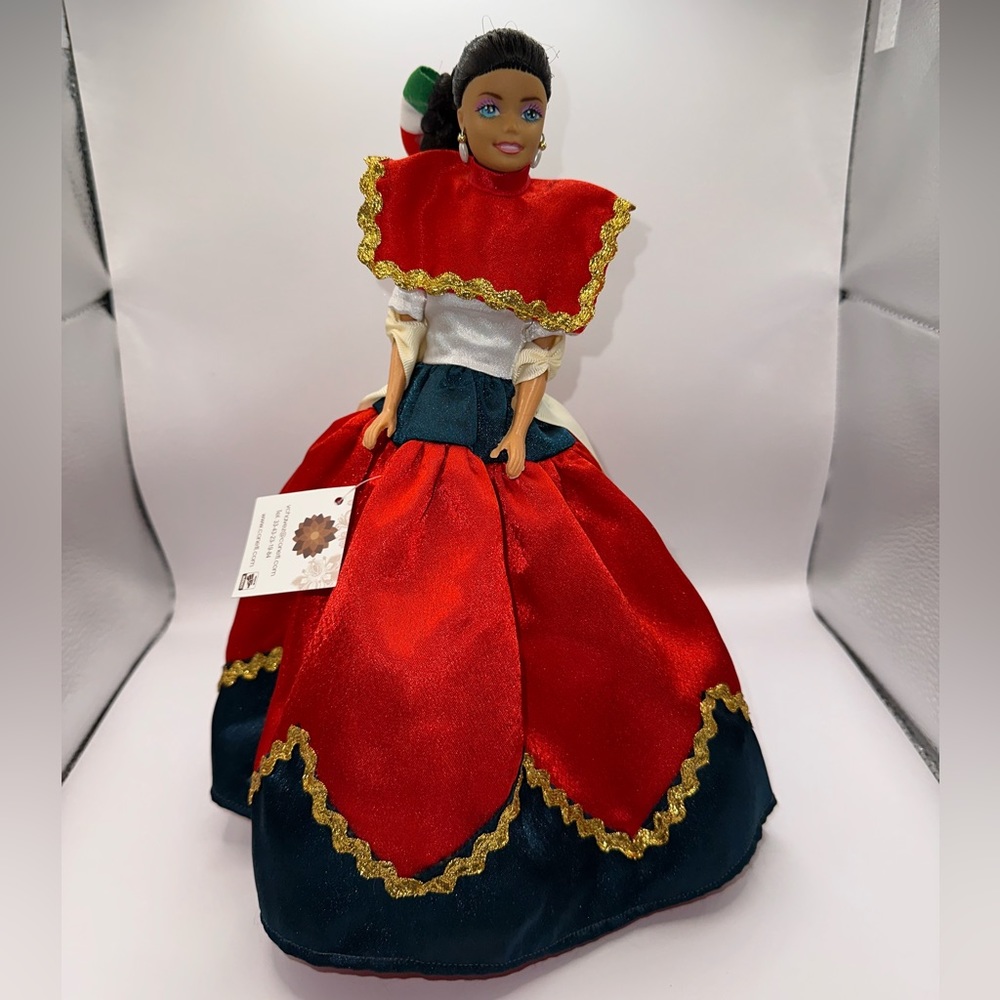 Beautiful Conetl Poblana Doll Traditional Dress Made In Mexico